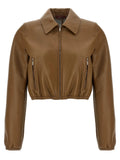 Gucci Beige Lamb Leather Leather Jacket