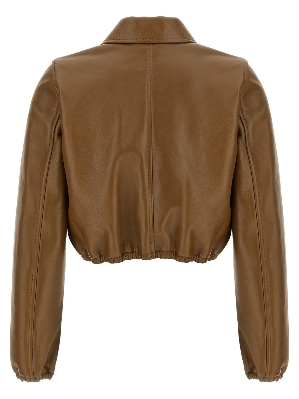 Gucci Beige Lamb Leather Leather Jacket