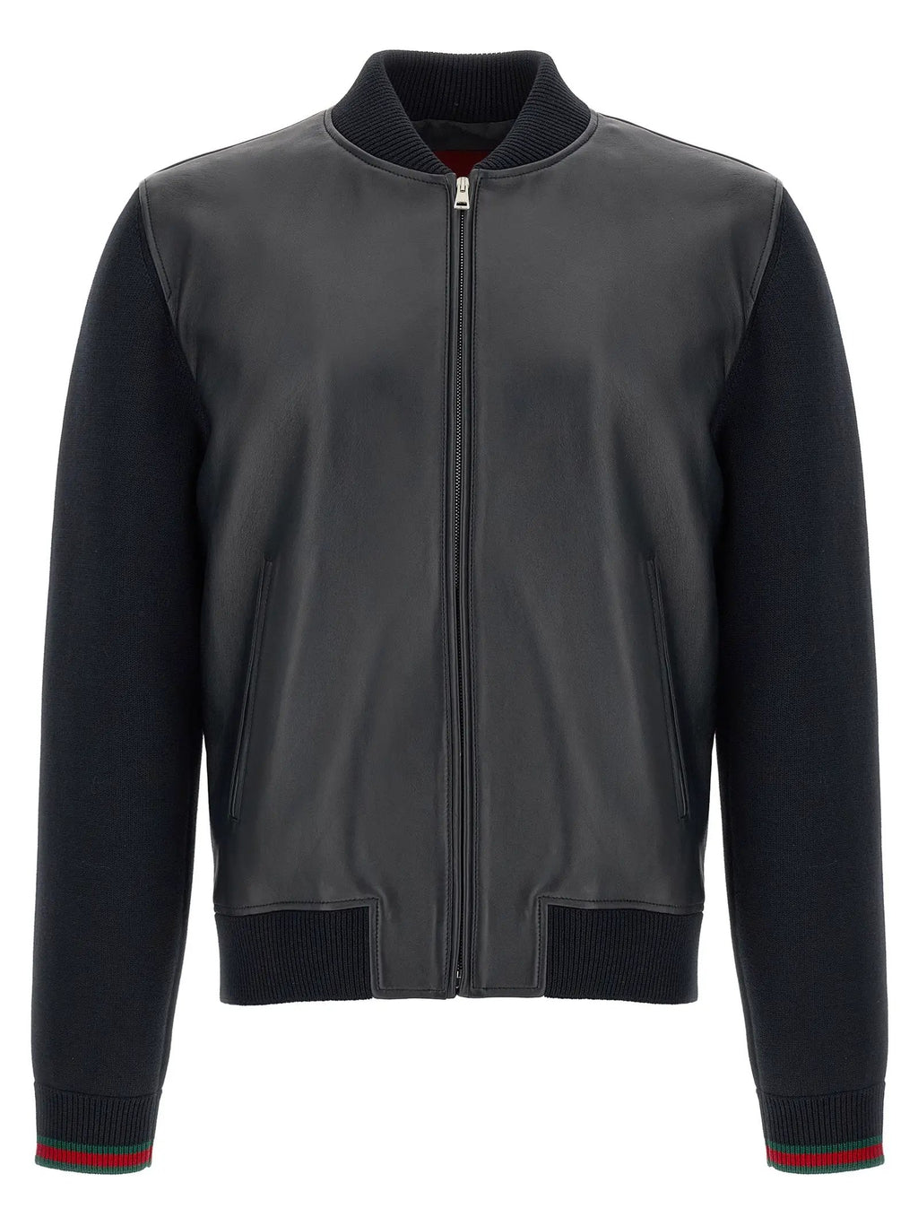 Gucci Blue Lamb Leather Leather Jacket
