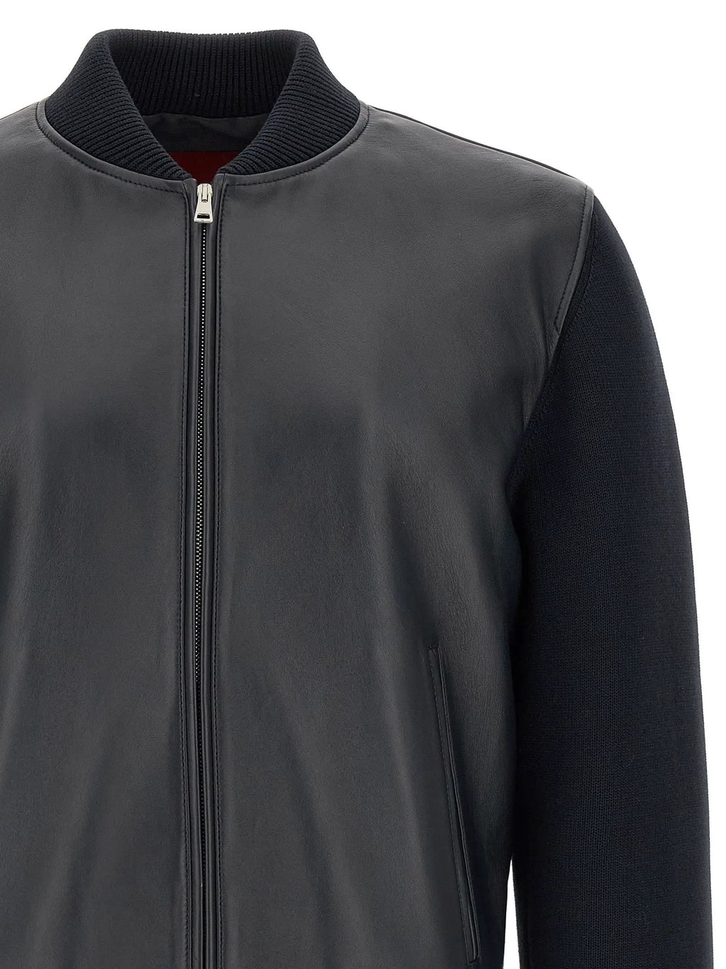 Gucci Blue Lamb Leather Leather Jacket