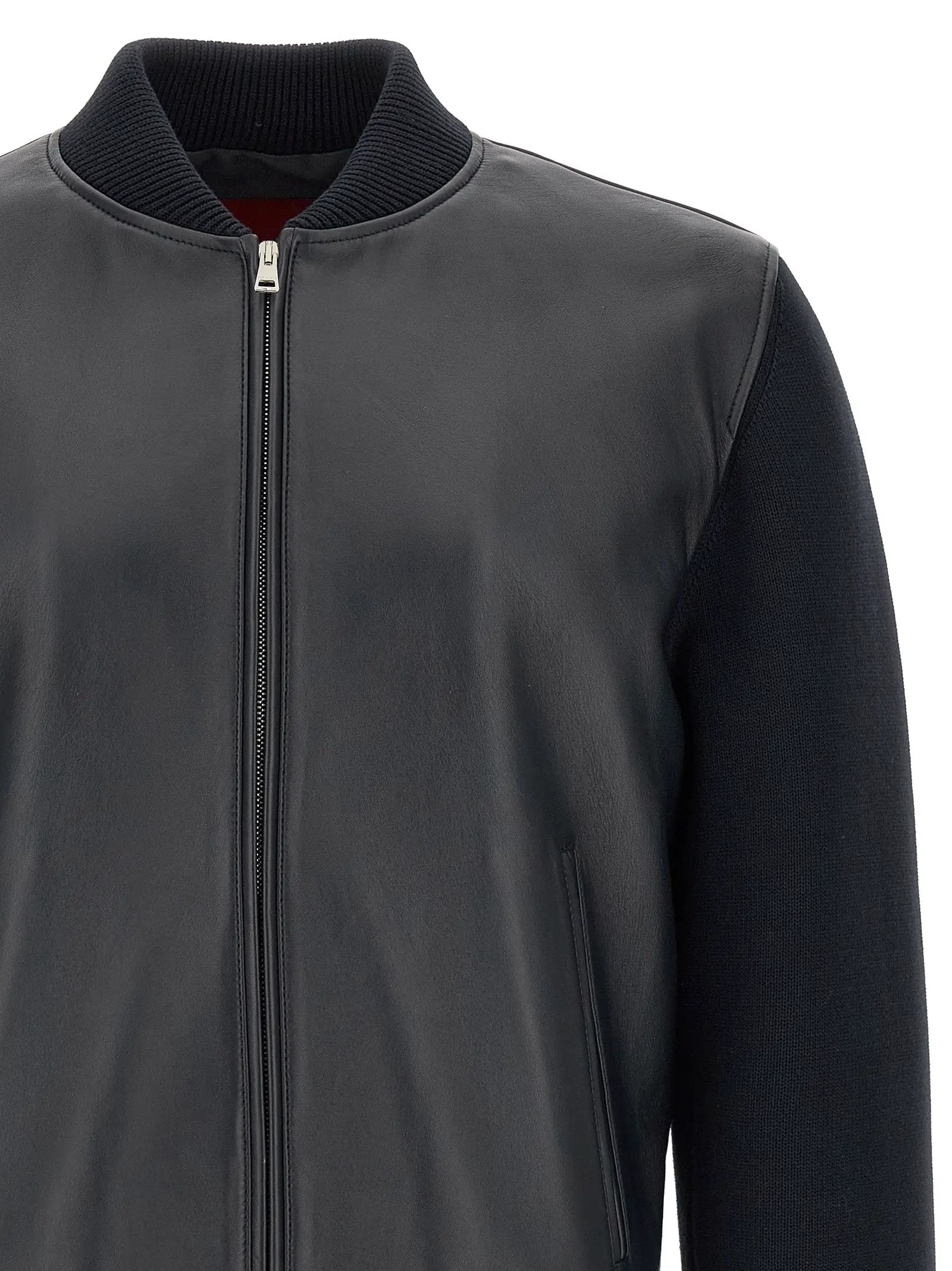 Gucci Blue Lamb Leather Leather Jacket
