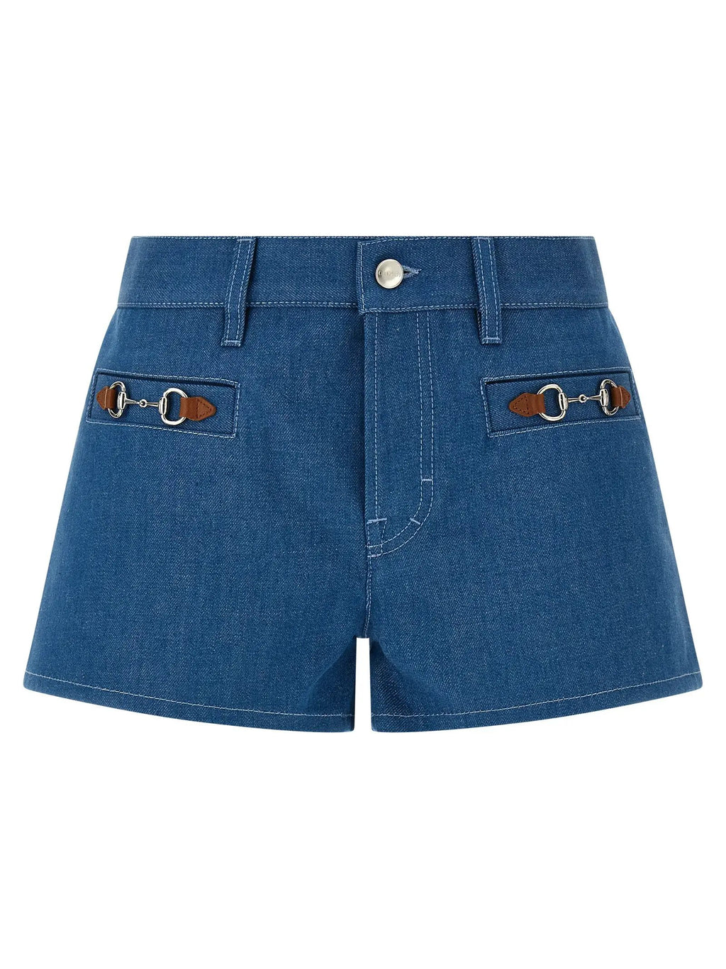 Gucci Blue Cotton Bermuda Shorts