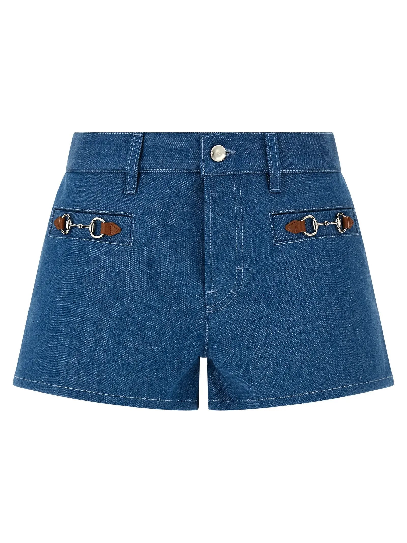 Gucci Blue Cotton Bermuda Shorts