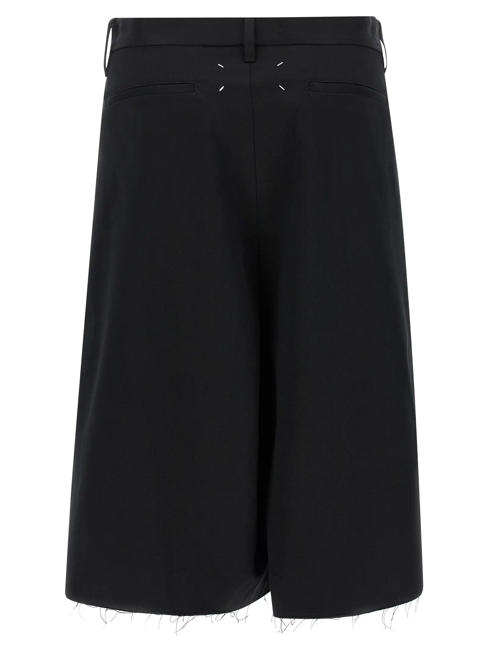 Maison Margiela Black Cotton Bermuda Shorts