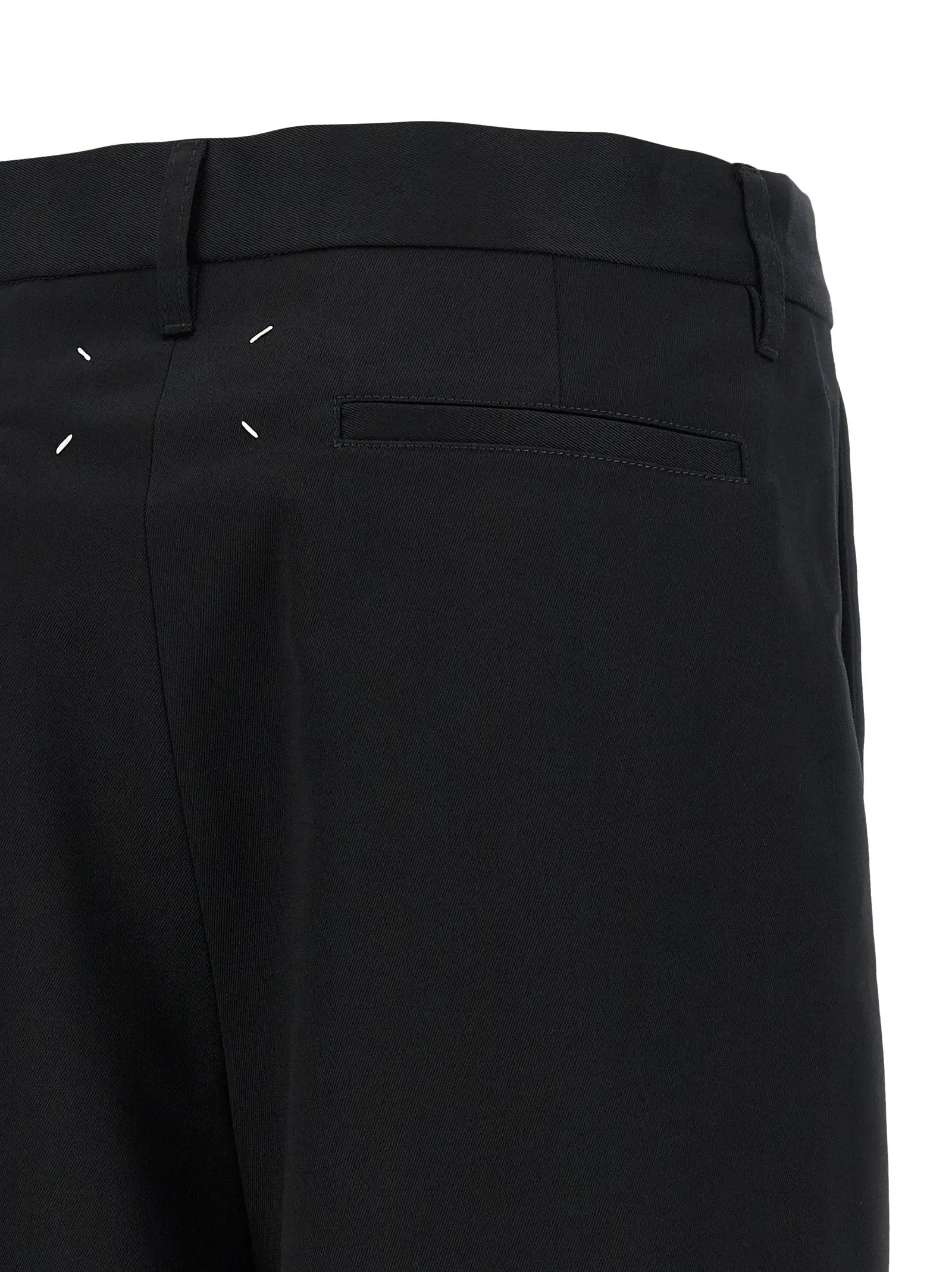 Maison Margiela Black Cotton Bermuda Shorts