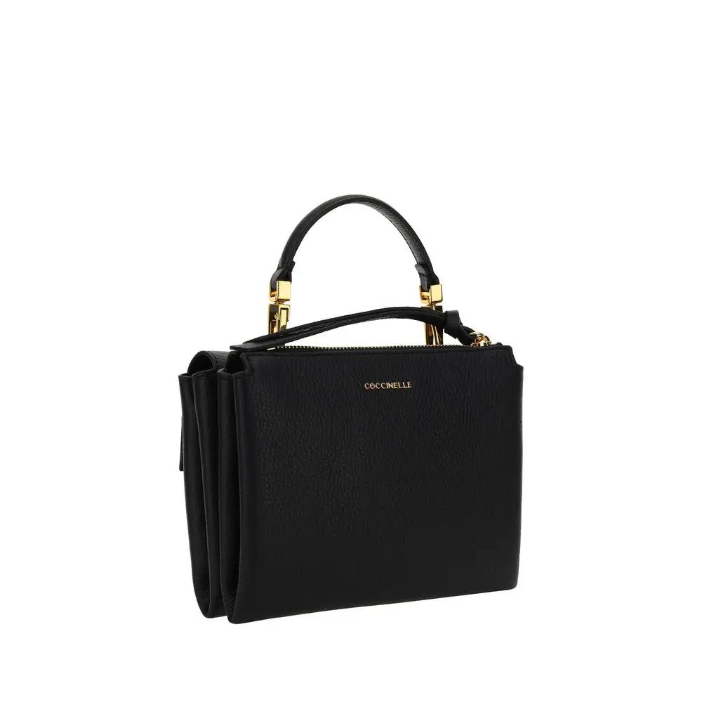 Coccinelle Black Calf Leather Bos Taurus Shoulder Bag