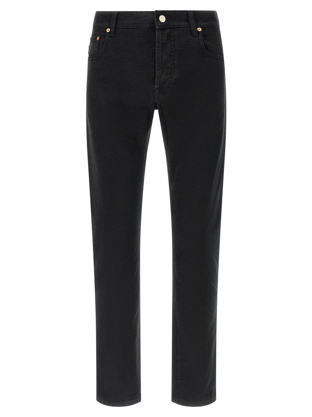 Gucci Black Cotton Straight-Leg Jeans