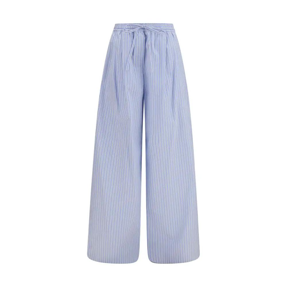 Pantalon décontracté en coton bleu Dolce & Gabbana