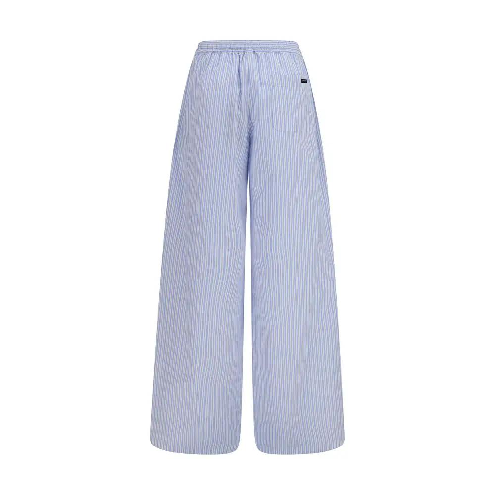 Pantalon décontracté en coton bleu Dolce & Gabbana