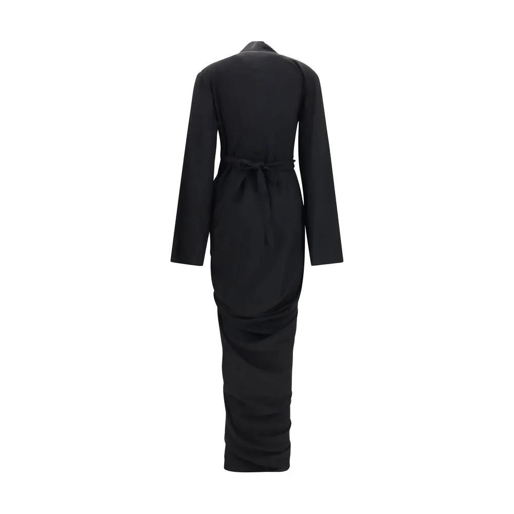 Rick Owens Black Viscose Casual Dress