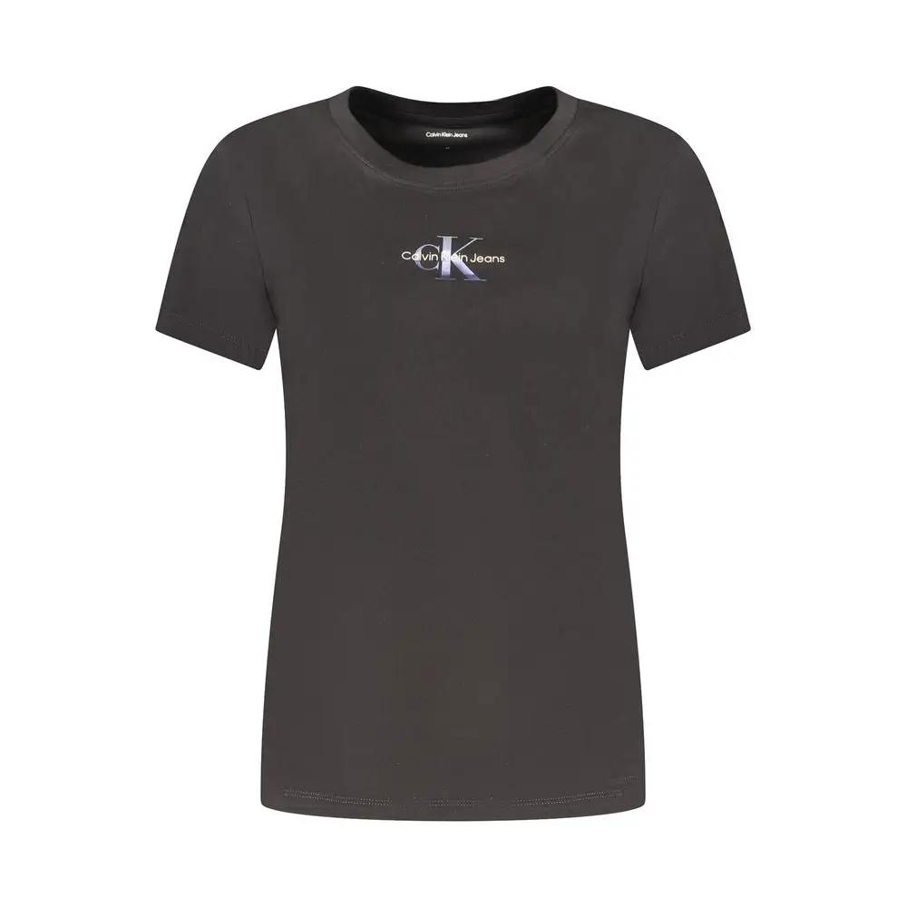 Calvin Klein Black Cotton Women T-Shirt