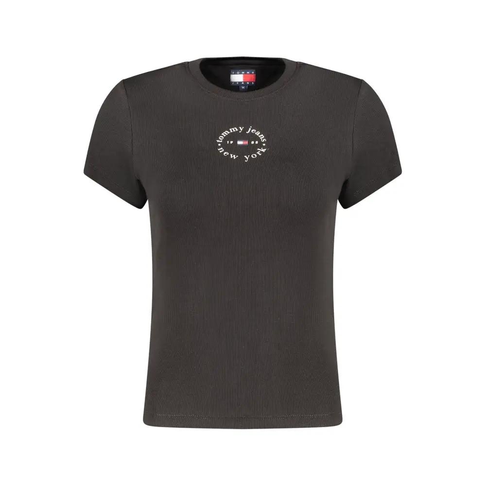 Tommy Hilfiger Black Cotton Women's T-Shirt