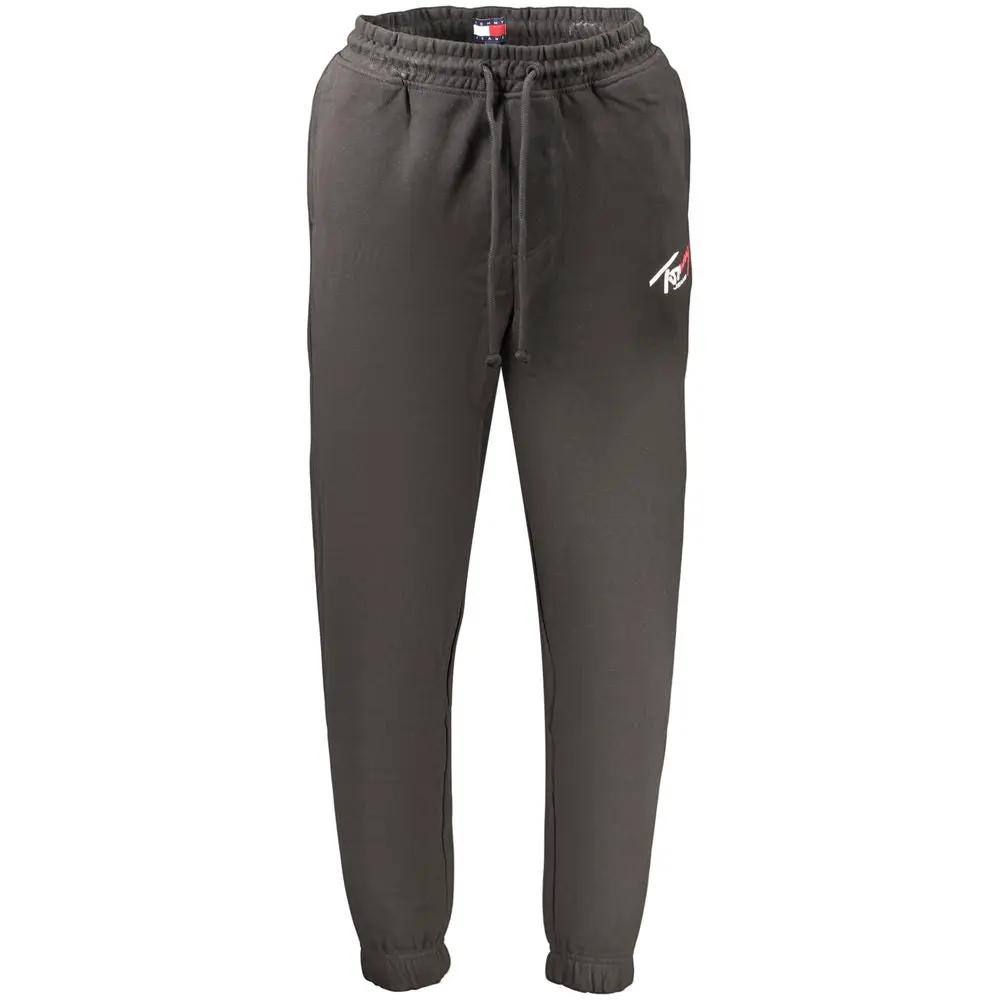 Tommy Hilfiger Black Cotton Mens Trousers