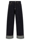 Kenzo Blue Cotton Straight-Leg Jeans