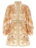 Zimmermann Multicolor Linen Short Dress