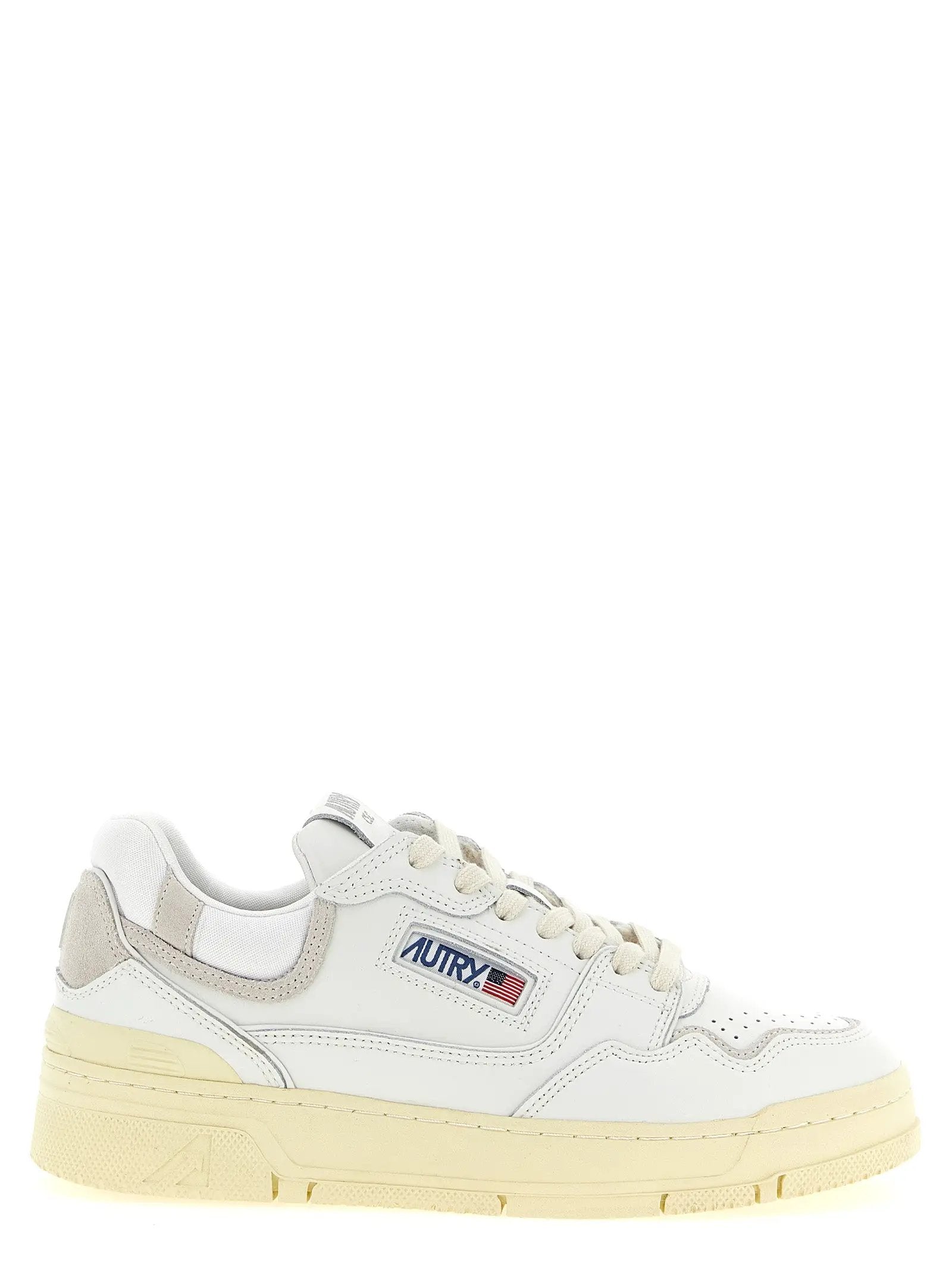 Autry White Cowhide Low Top Sneakers