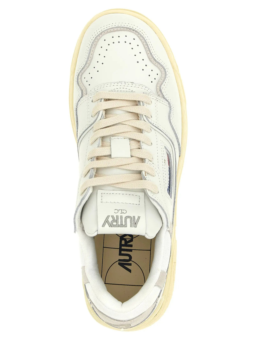 Autry White Cowhide Low Top Sneakers