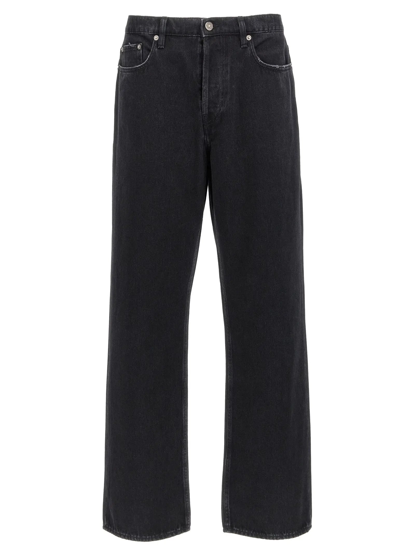 Golden Goose Black Cotton Straight-Leg Jeans