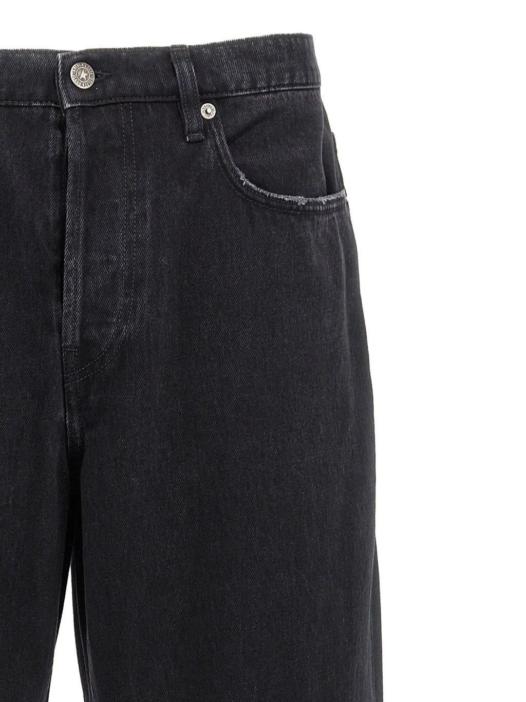 Golden Goose Black Cotton Straight-Leg Jeans