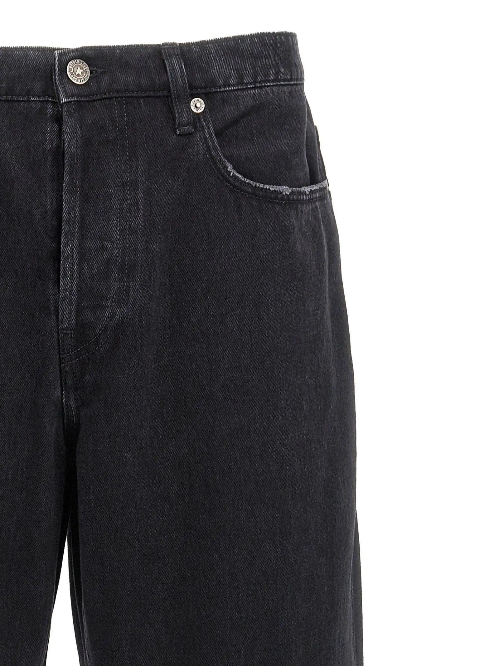 Golden Goose Black Cotton Straight-Leg Jeans