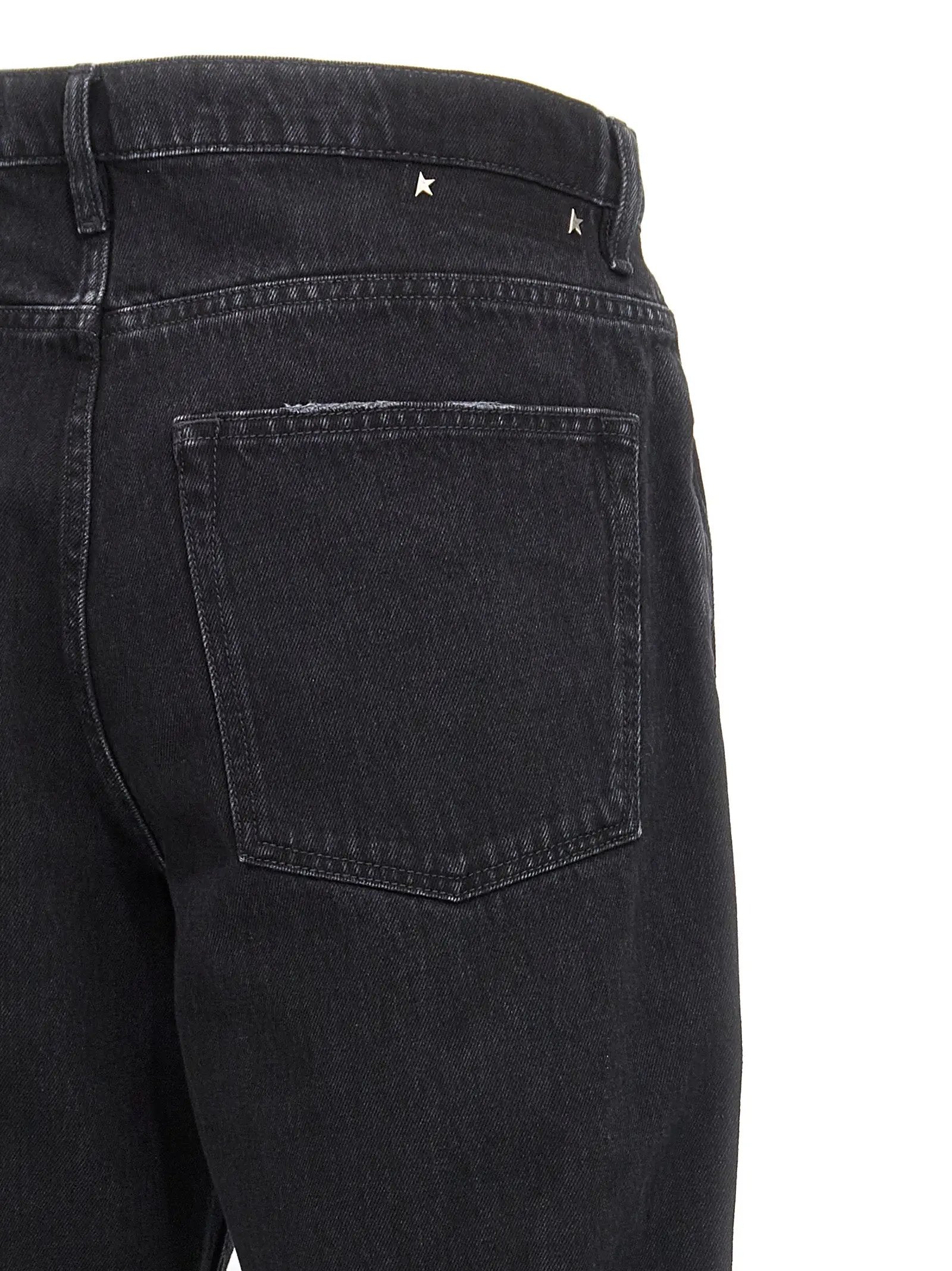 Golden Goose Black Cotton Straight-Leg Jeans