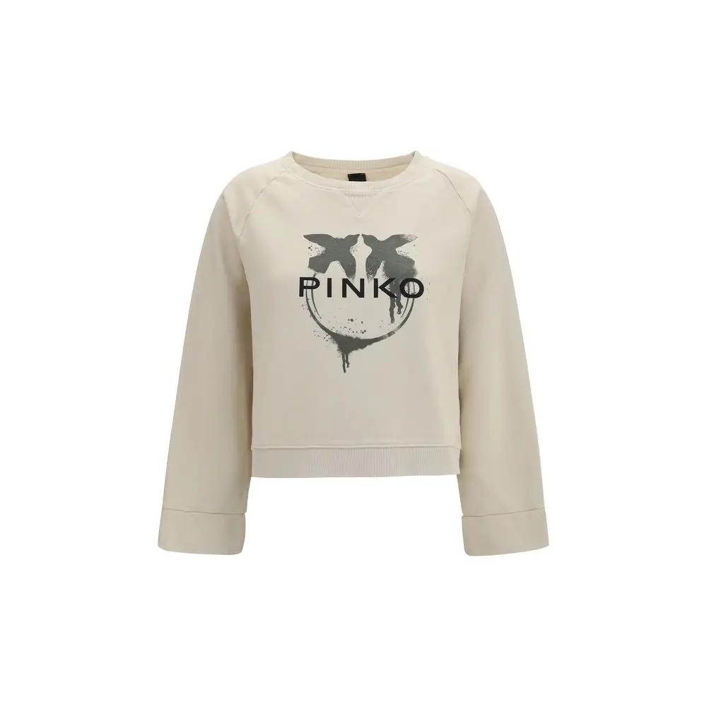 PINKO Beige Cotton Sweatshirt