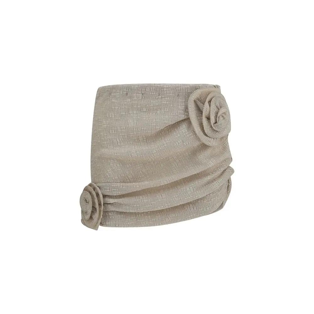 Mini-jupe en lycra beige Magda Butrym