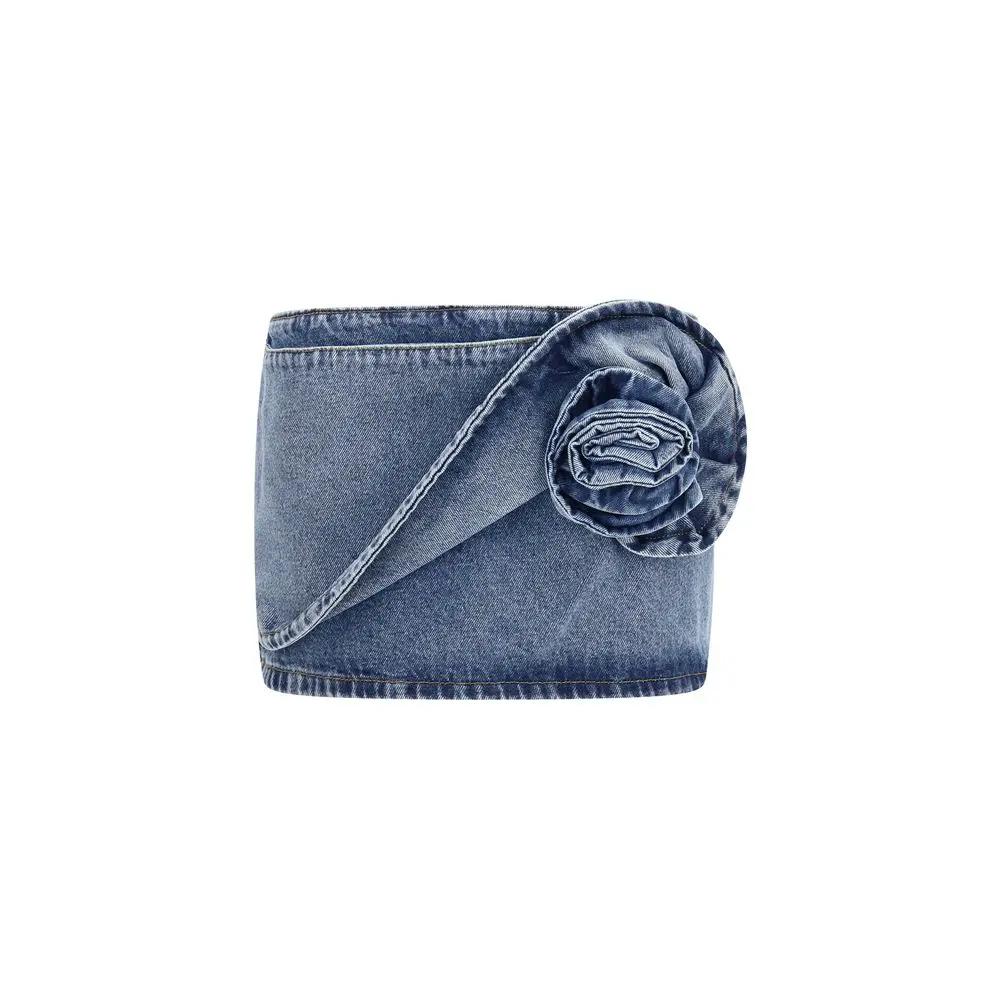 Mini-jupe Magda Butrym en coton bleu