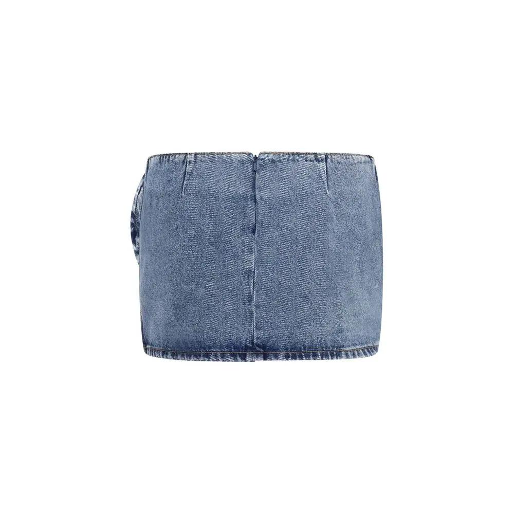 Mini-jupe Magda Butrym en coton bleu