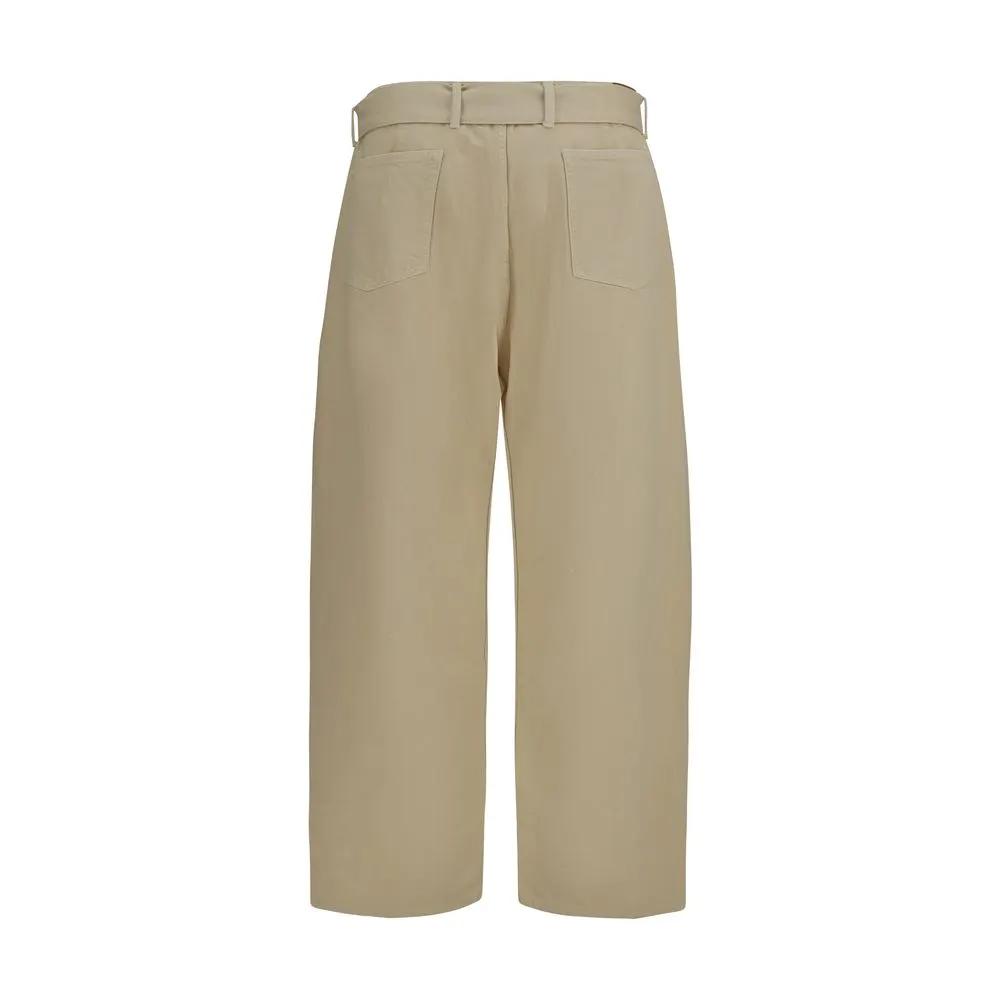 Magda Butrym Beige Cotton Casual Pants