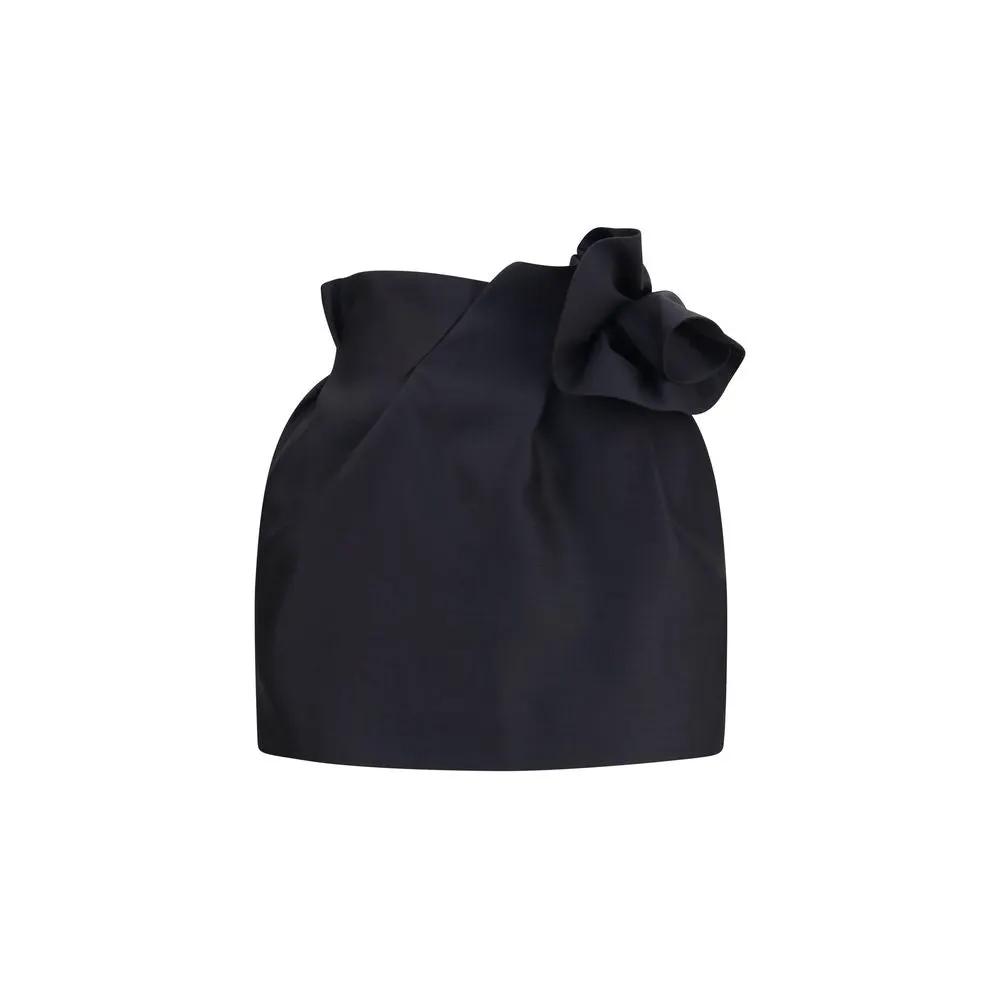 Magda Butrym Black Wool Oves Aries Mini Skirt