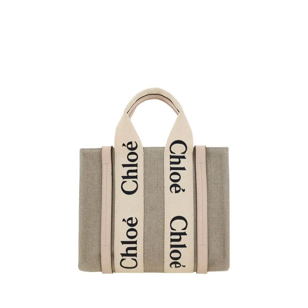 Chloé Chloé Brown Linen Handbag