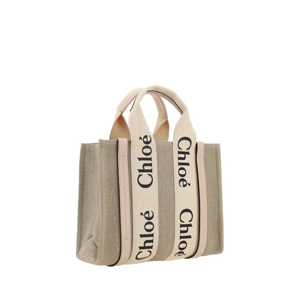 Chloé Chloé Brown Linen Handbag