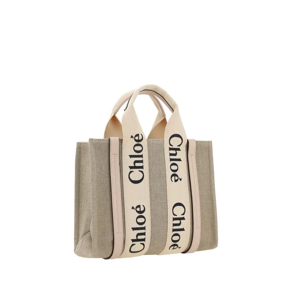 Chloé Chloé Brown Linen Handbag