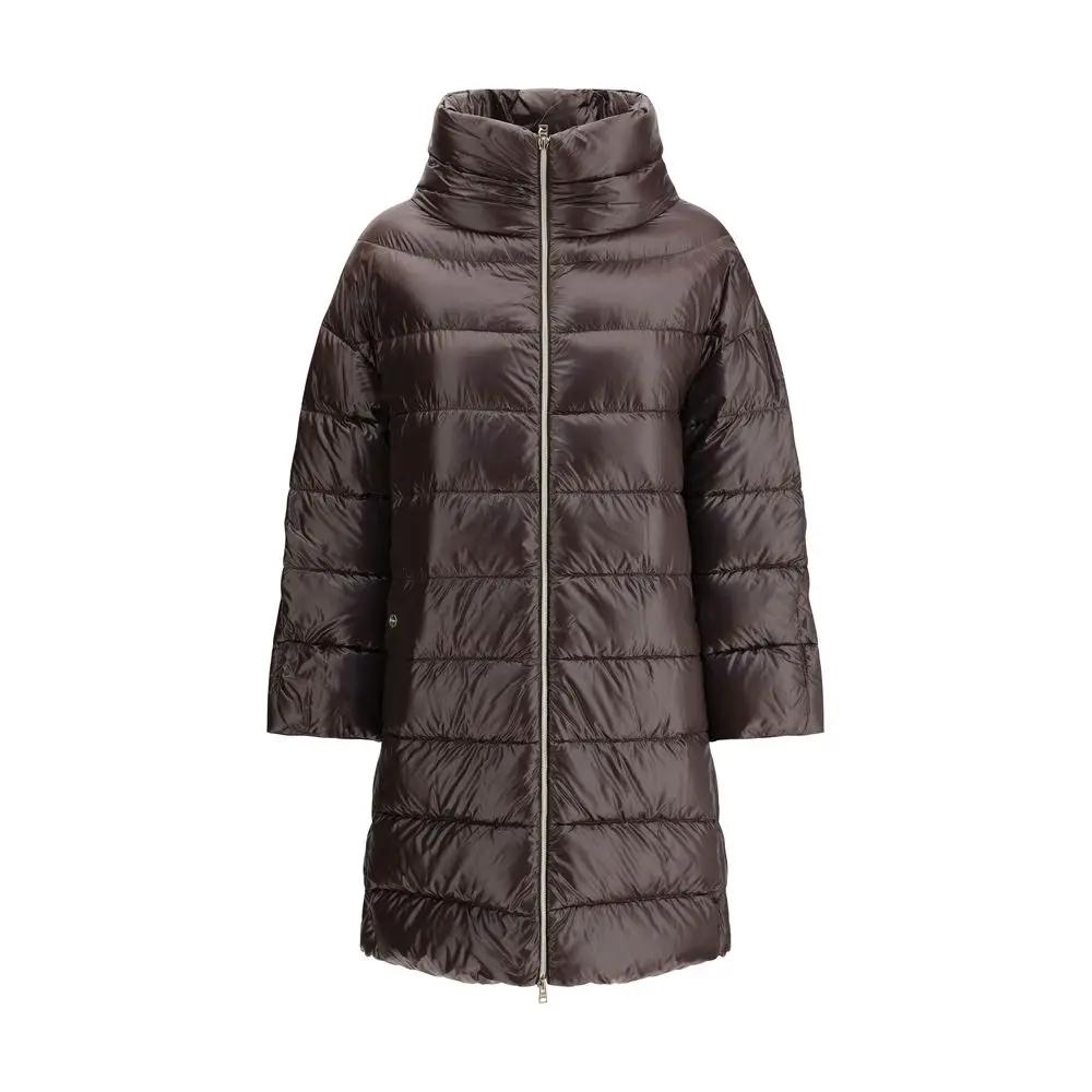 Herno Herno Brown Polyester Full-Length Jacket