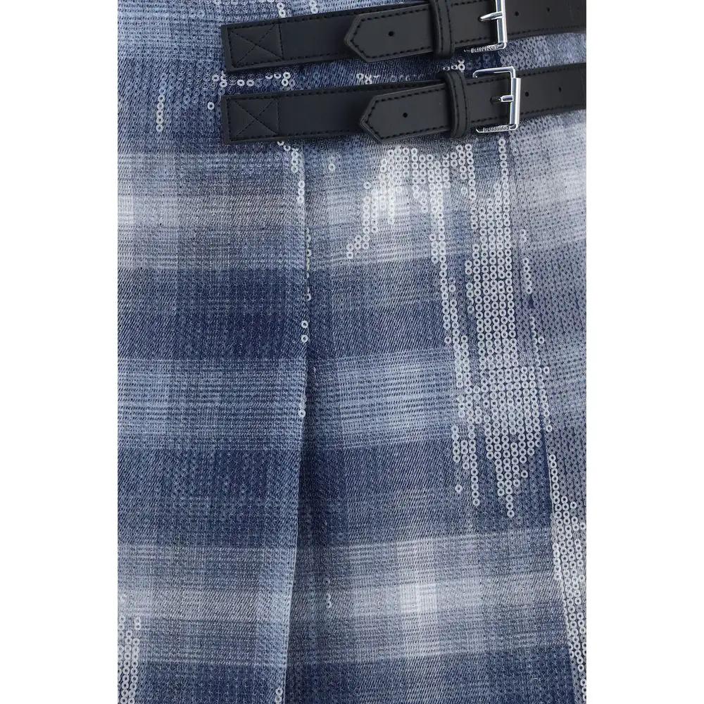 PINKO PINKO Blue Polyester Mini Skirt