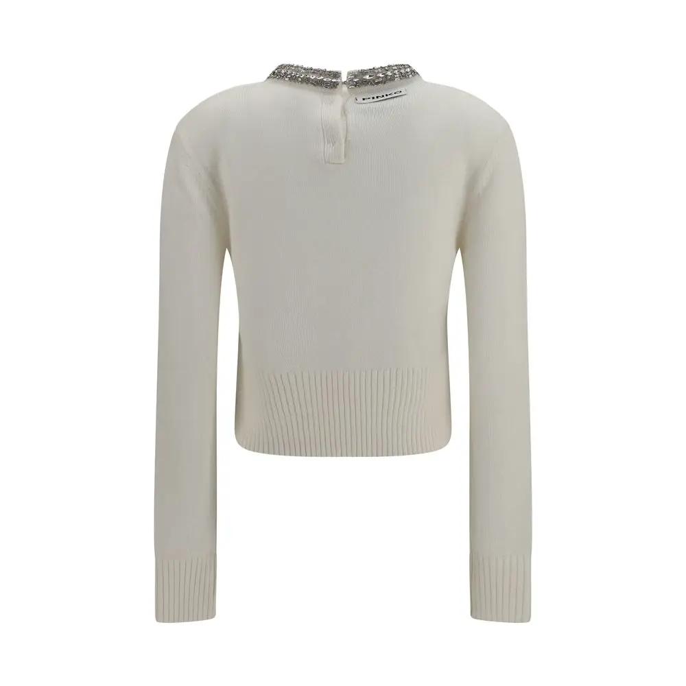 PINKO PINKO White Wool Oves Aries Sweatshirt