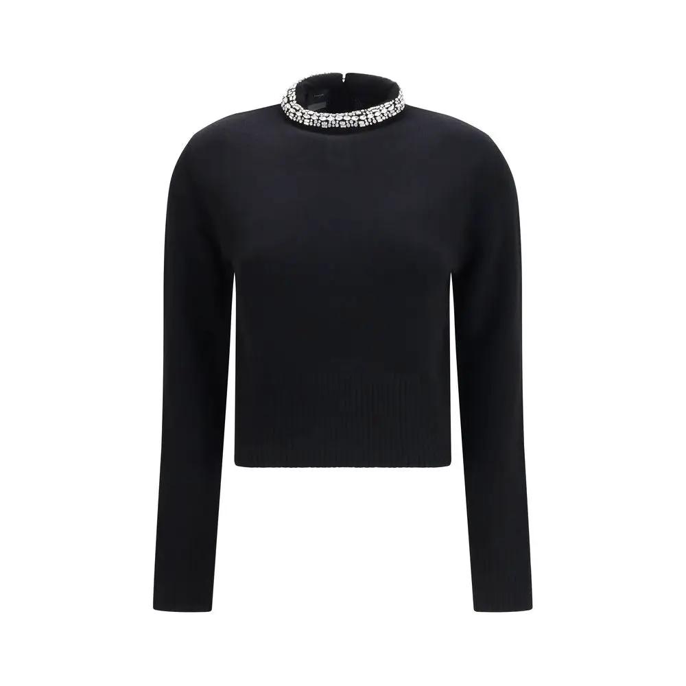 PINKO PINKO Black Wool Oves Aries Sweatshirt