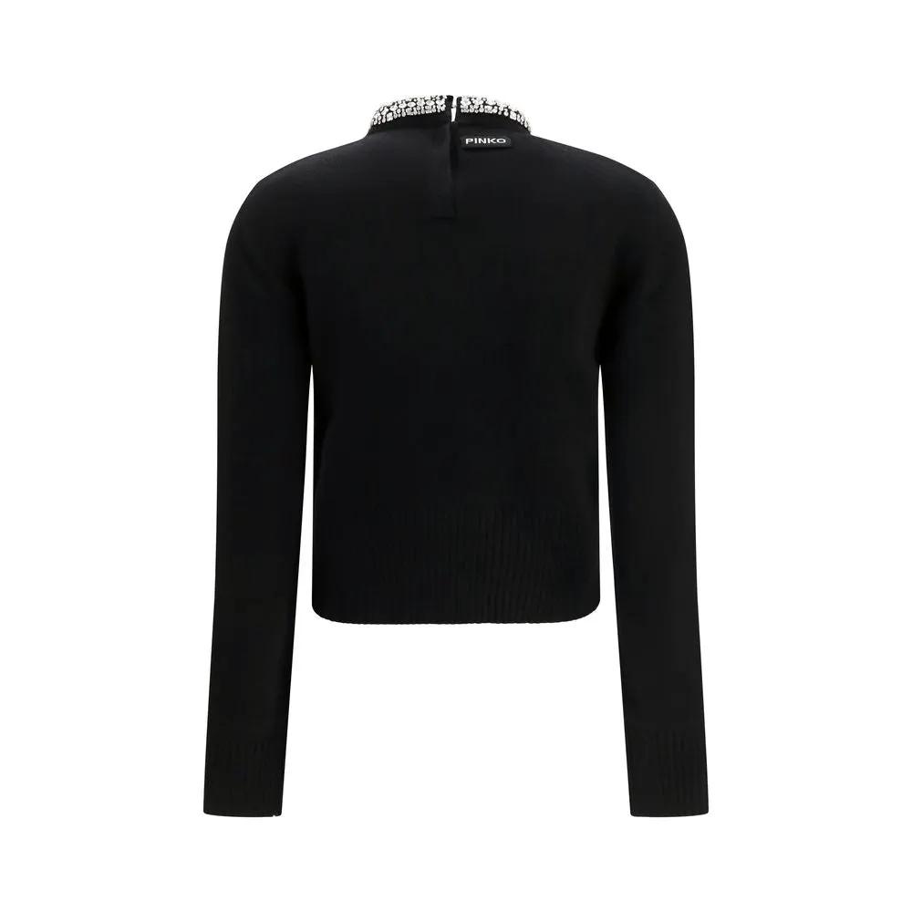 PINKO PINKO Black Wool Oves Aries Sweatshirt
