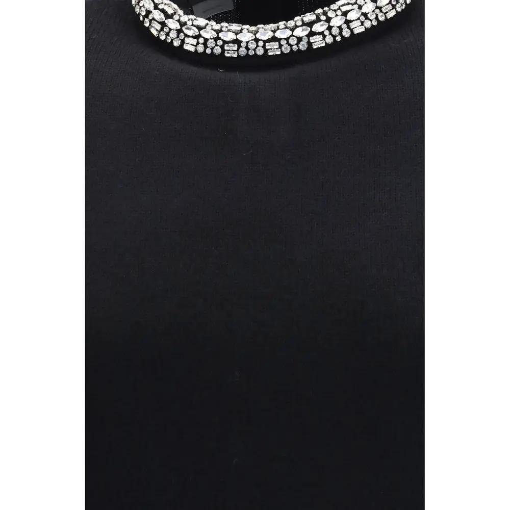 PINKO PINKO Black Wool Oves Aries Sweatshirt
