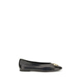 Tory Burch Tory Burch Black Calf Leather Bos Taurus Ballet Flats