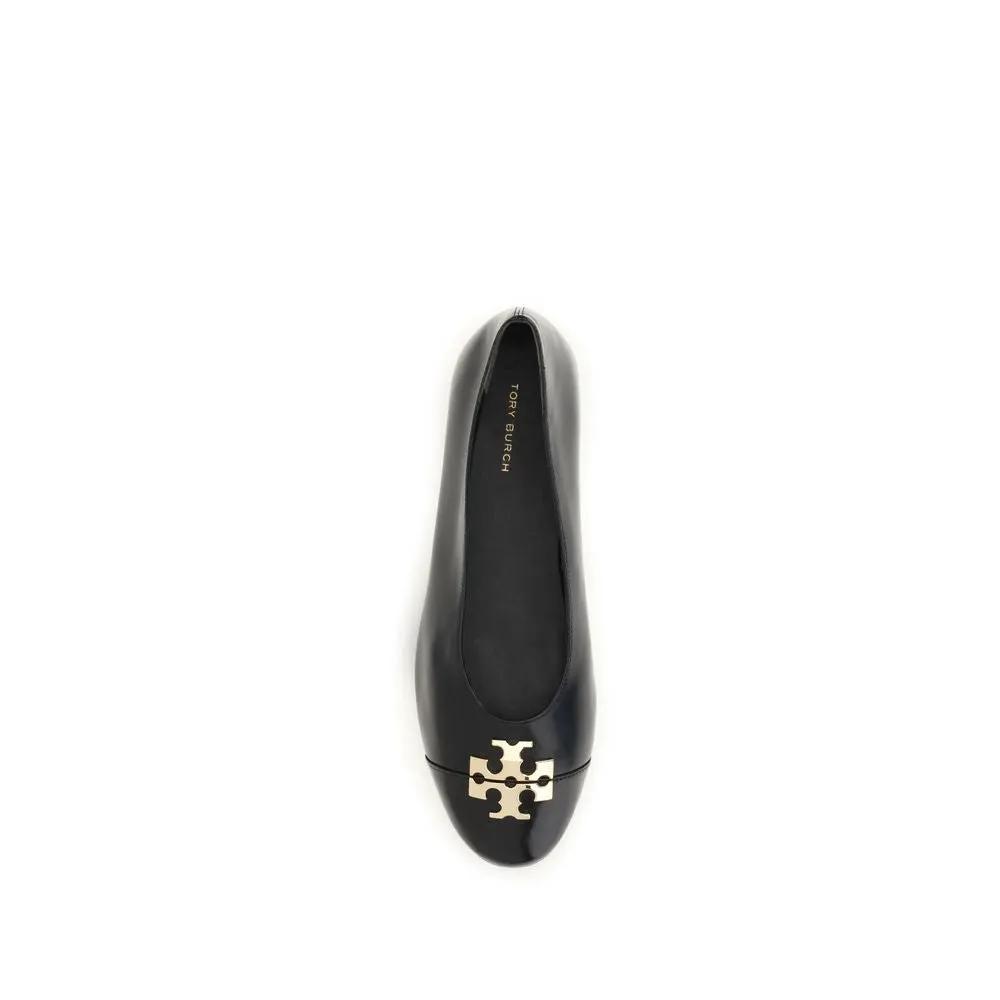 Tory Burch Tory Burch Black Calf Leather Bos Taurus Ballet Flats
