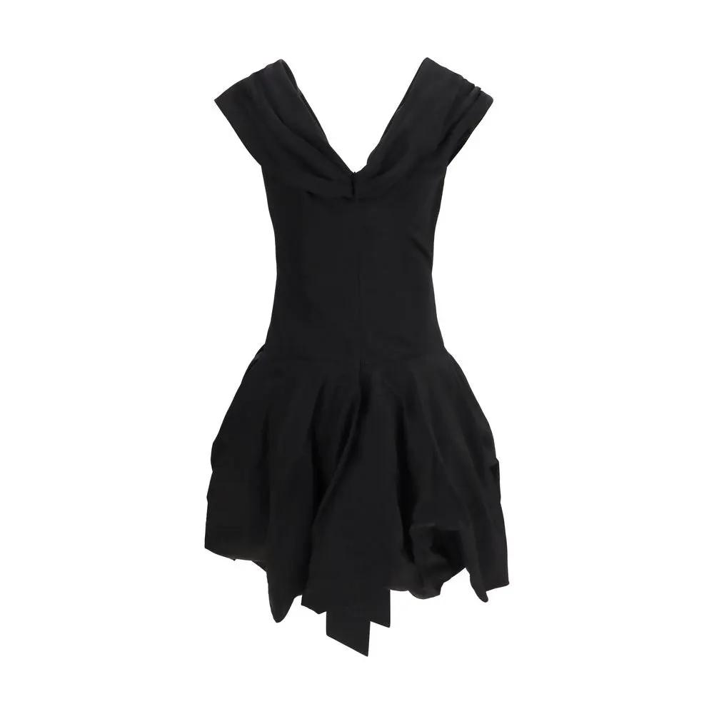Magda Butrym Magda Butrym Black Cotton Cocktail Dress