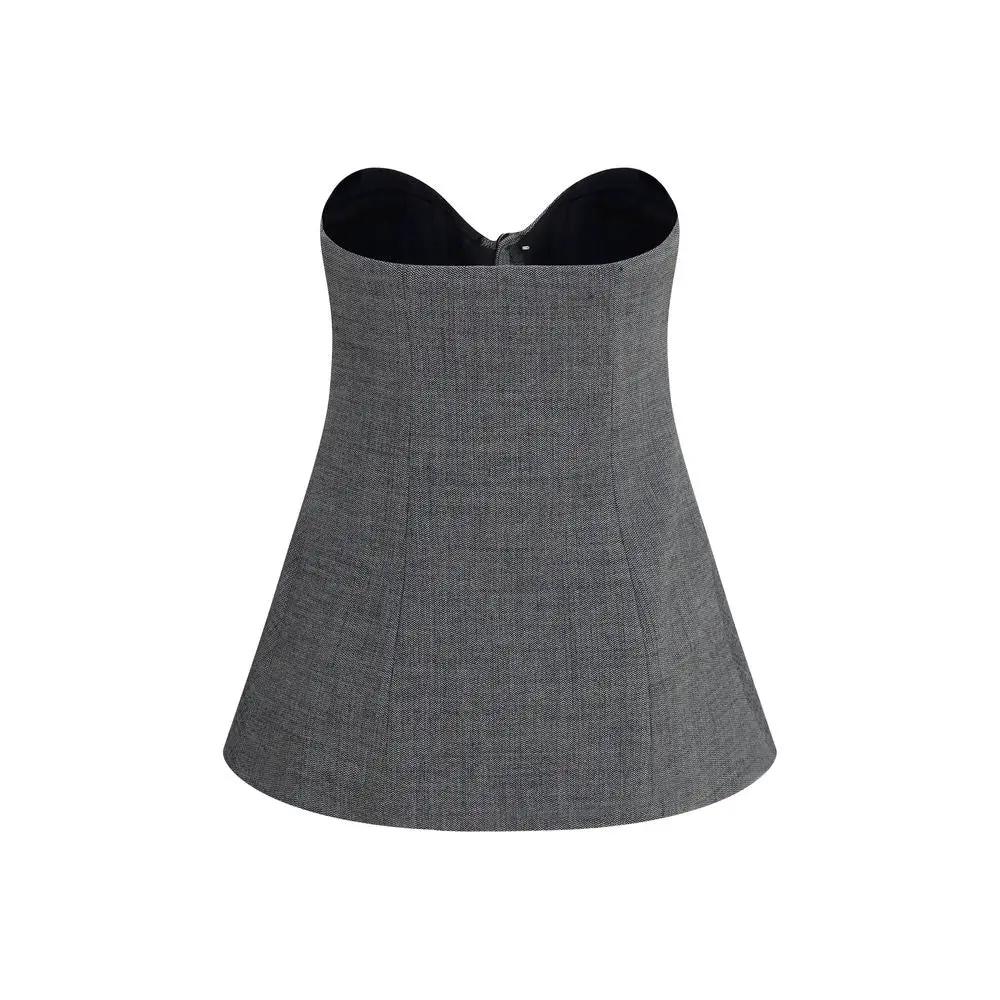 Magda Butrym Magda Butrym Gray Wool Oves Aries Corset