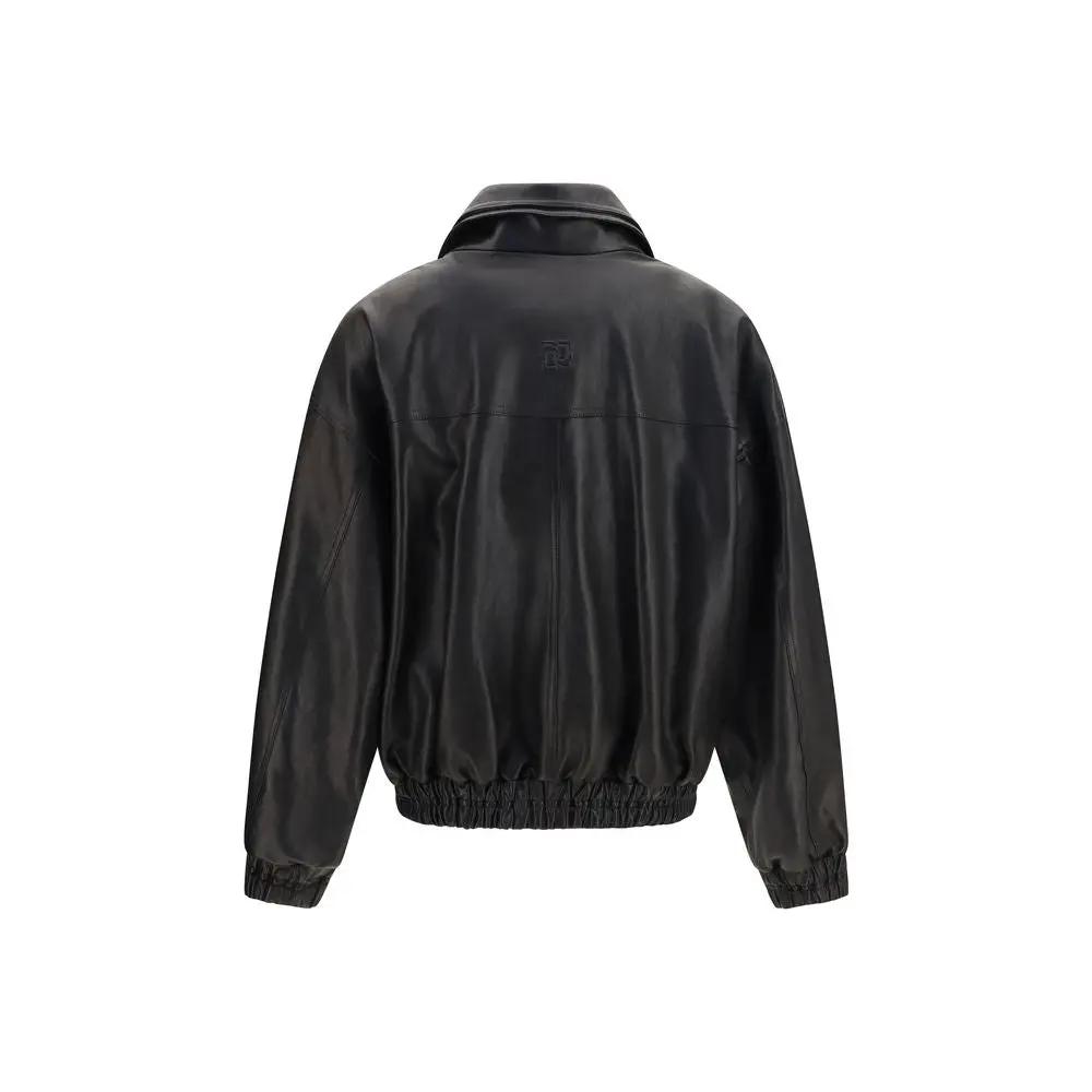 Magda Butrym Magda Butrym Black Lambskin Leather Jacket