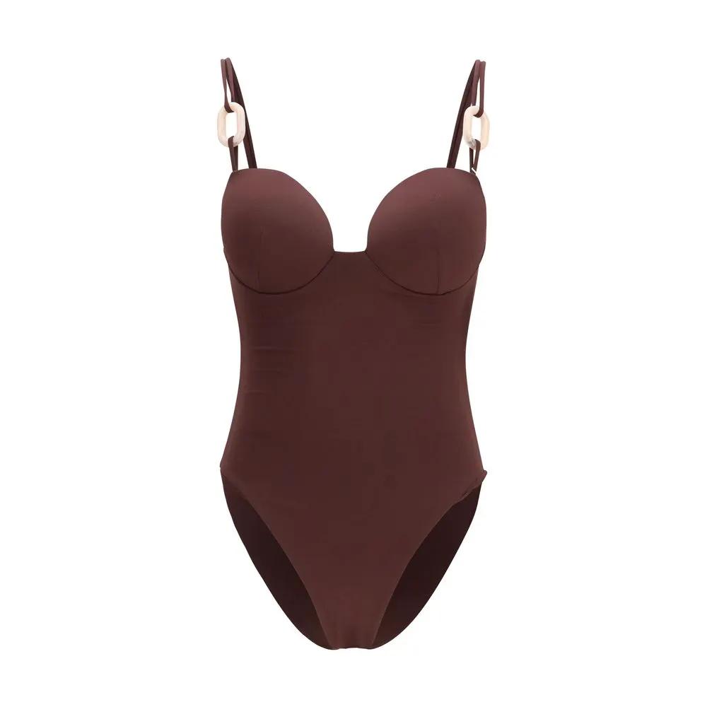 Magda Butrym Magda Butrym Bordeaux Nylon One-Piece Swimsuit