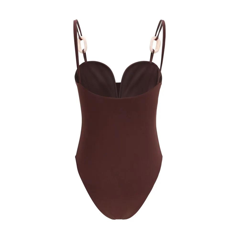 Magda Butrym Magda Butrym Bordeaux Nylon One-Piece Swimsuit
