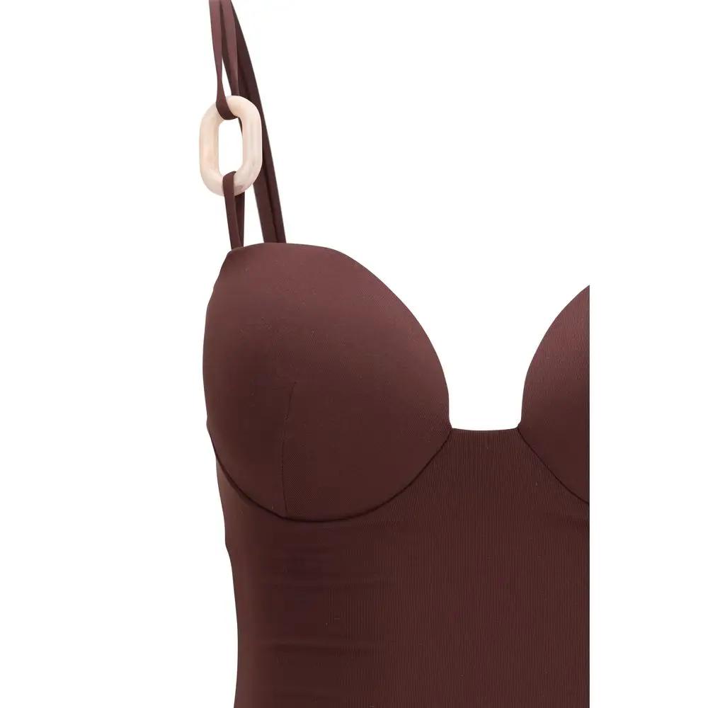 Magda Butrym Magda Butrym Bordeaux Nylon One-Piece Swimsuit