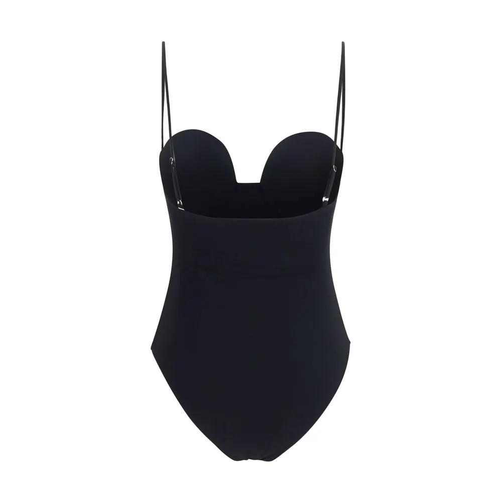 Magda Butrym Magda Butrym Black Polyamide One-Piece Swimsuit