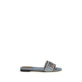 Fendi Fendi Blue Cotton Flat Sandals